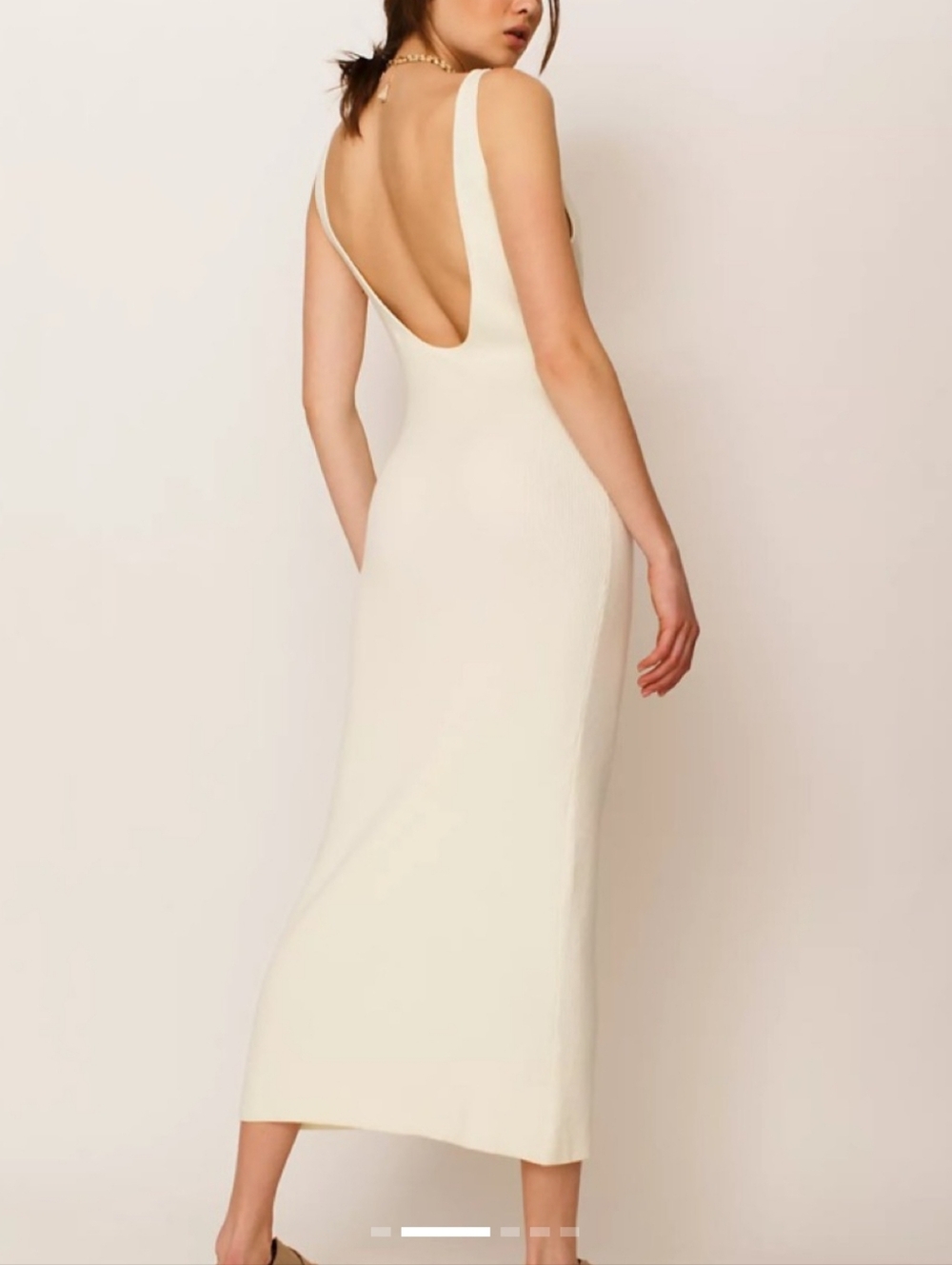 Free People Beach Daniela Midi Dress Low Back Women's Size XS, Taupe